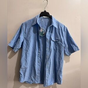 NWT Criquet Men's Sky Blue Casual Button Down Shirt